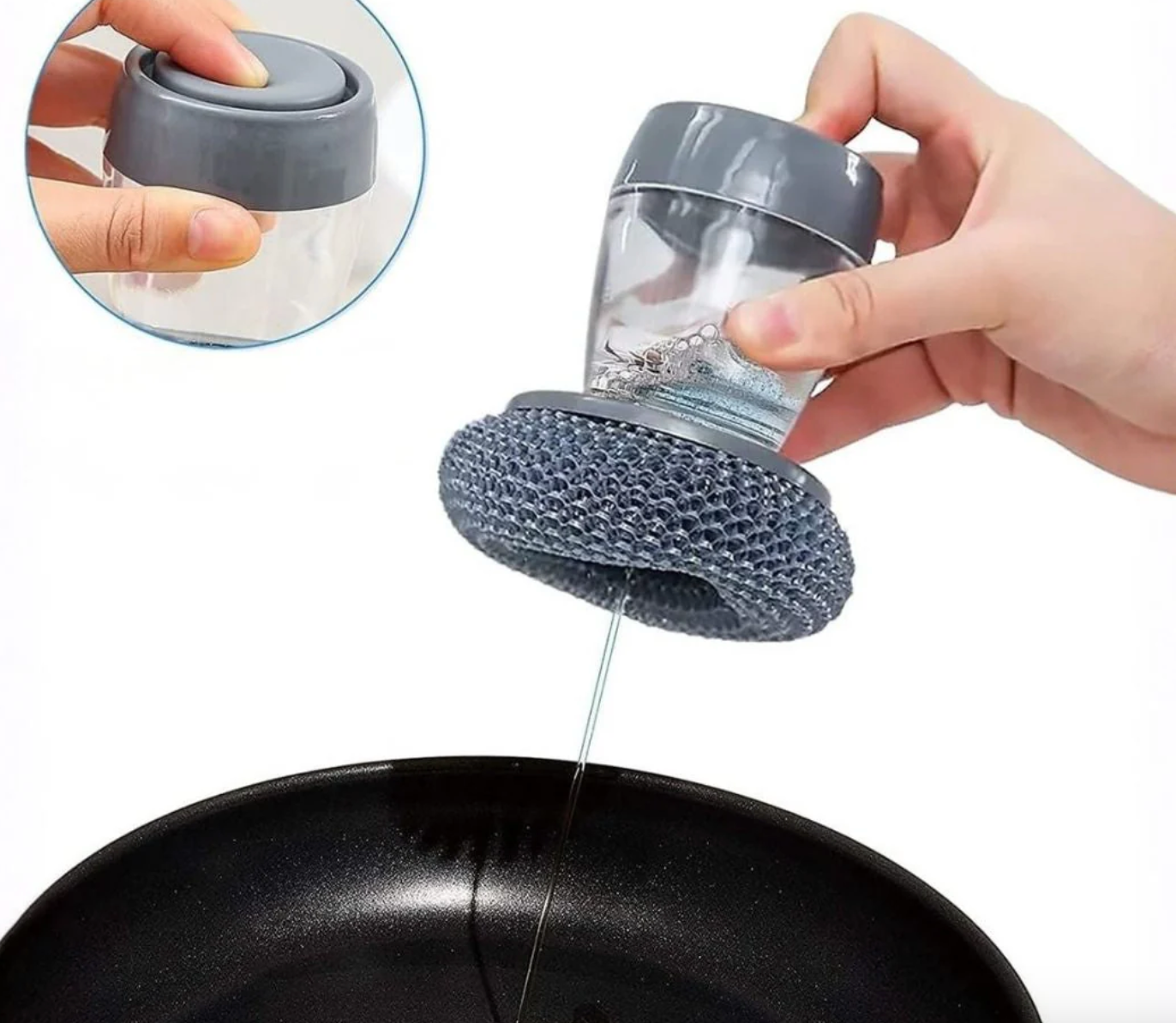 Kitchen Soap Dispensing Palm Brush (Pack of 2)