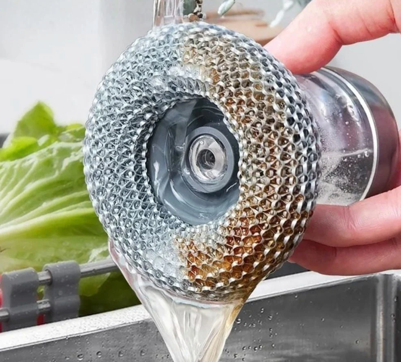 Kitchen Soap Dispensing Palm Brush (Pack of 2)