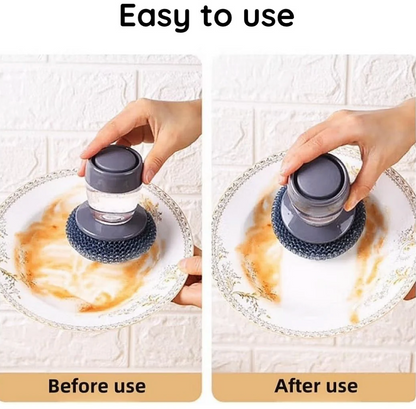 Kitchen Soap Dispensing Palm Brush (Pack of 2)